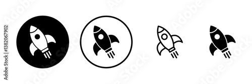 Rocket icon vector illustration. Startup sign and symbol. rocket launcher icon