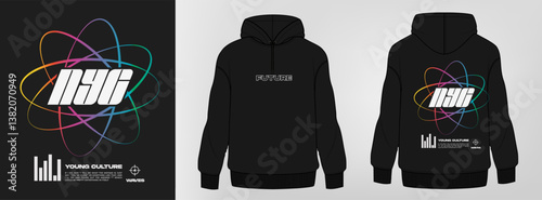 Men's hoddie mockup with print