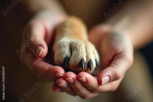 hand holding a dog