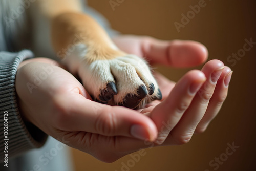 hand holding a dog