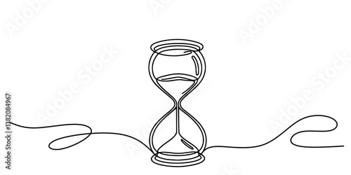 Classic Hourglass Symbolizing Time Flow