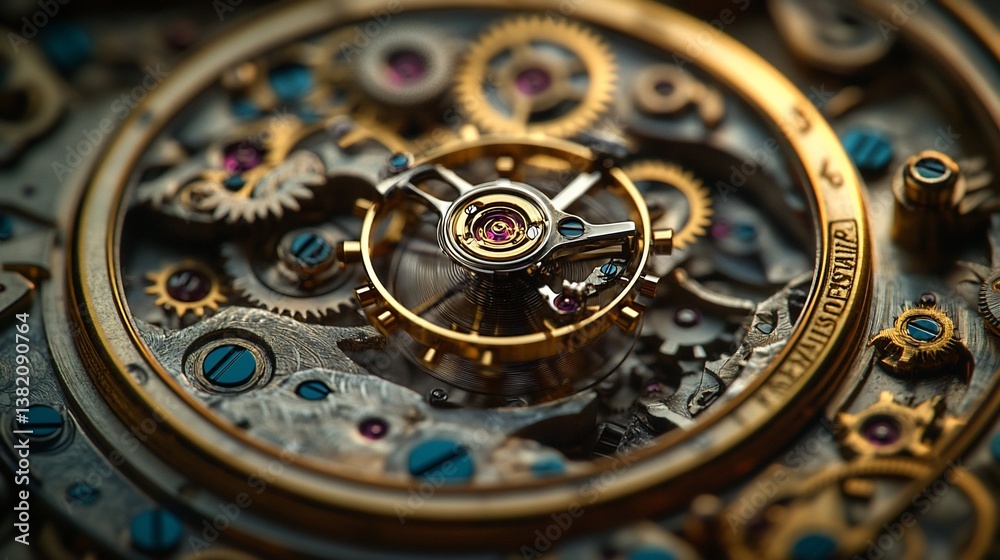 Intricate Gold Watch Movement Close-Up Intricate Gold Watch Movement Close-Up
