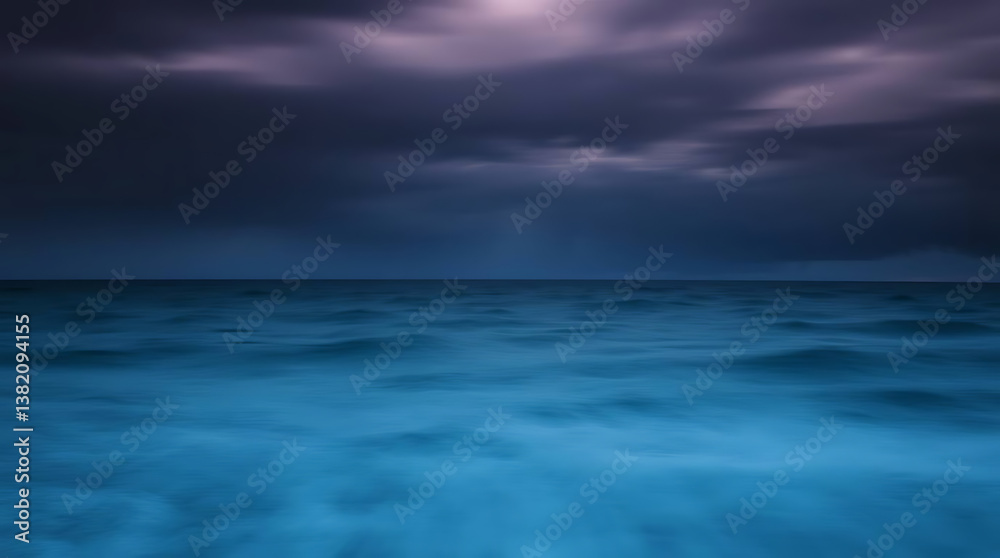 Obraz premium Stormy sea, twilight ocean