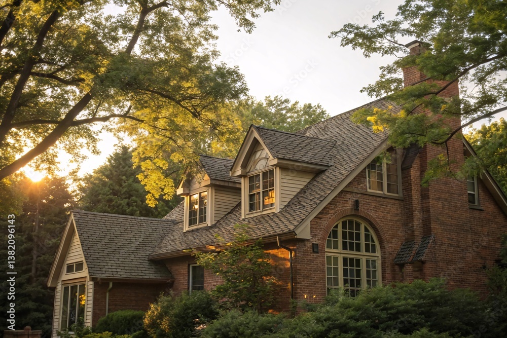 Stunning suburban home with classic architecture and inviting landscaping. Stunning suburban home with classic architecture and inviting landscaping.
