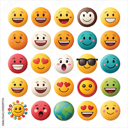 world emoji day vactor art ikon packs