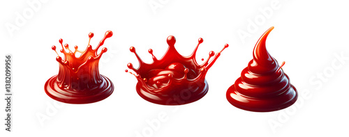 3d Catchap isolated on white background