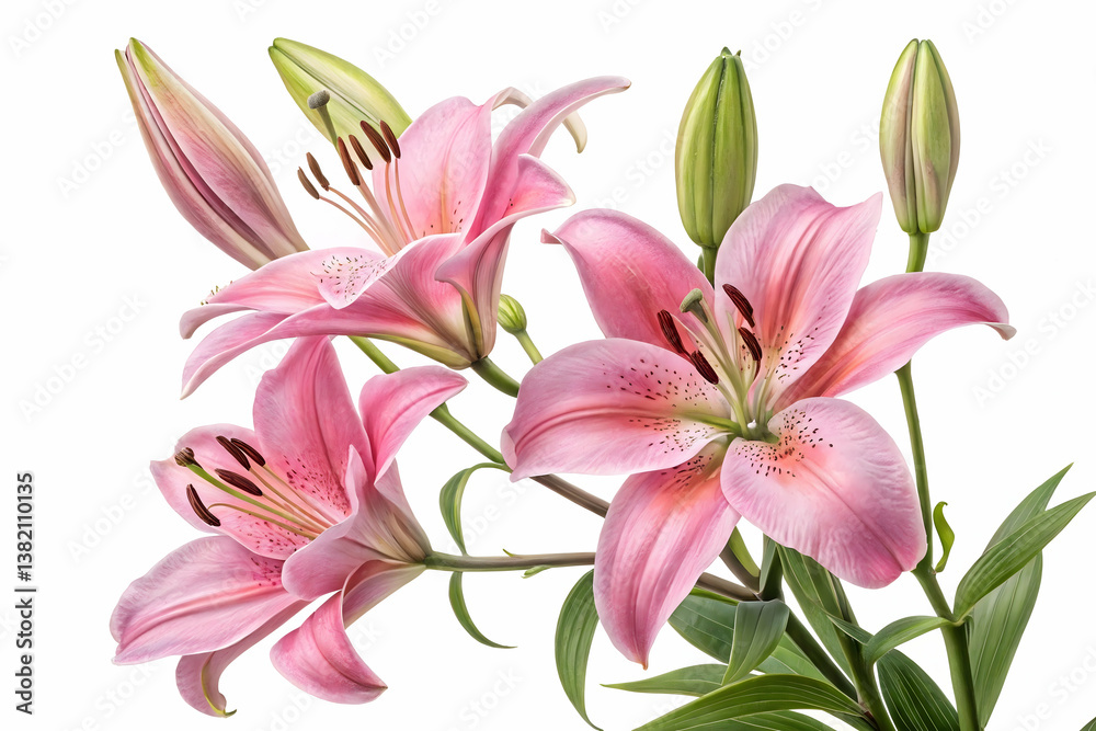 Isolated Grouping of Pink Lily Flowers and Leaves,Pink lily flower bouquet isolated on white background for card and decoration,pink lily isolated on transparent background,
Isolated Grouping of Pink Lily Flowers and Leaves,Pink lily flower bouquet isolated on white background for card and decoration,pink lily isolated on transparent background,