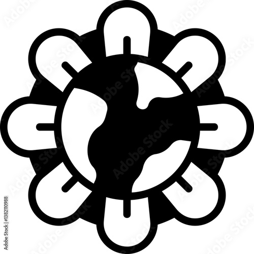 Flower glyph icon
