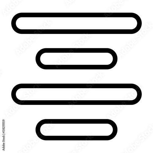 Horizontal Centre Align Outline Icon