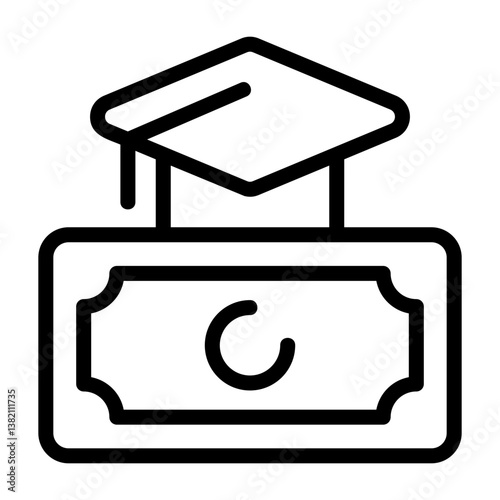 Education Payment Outline Icon