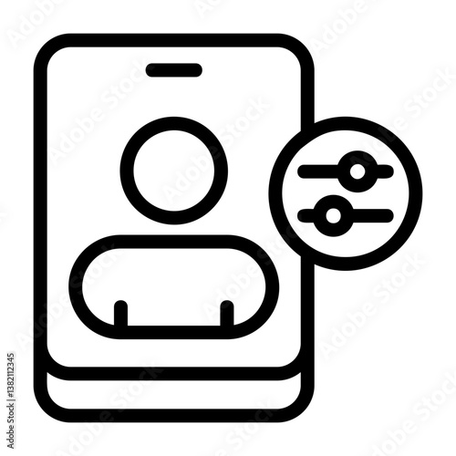 Contact Setting Outline Icon