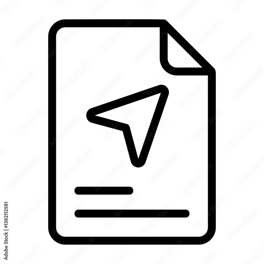 Share Document Outline Icon Share Document Outline Icon
