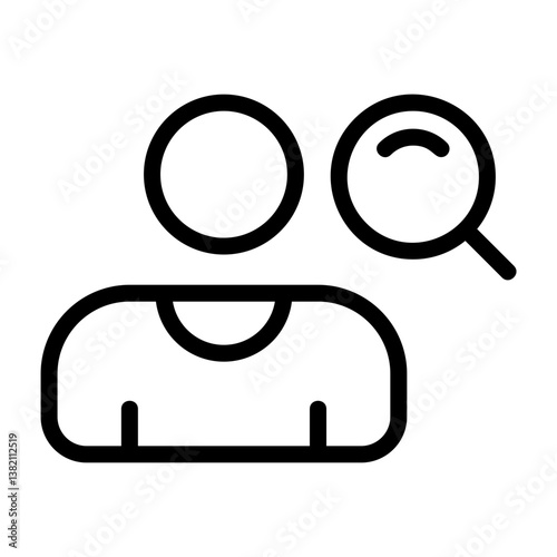 Search Contact Outline Icon