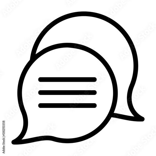 Multiple Chat Outline Icon