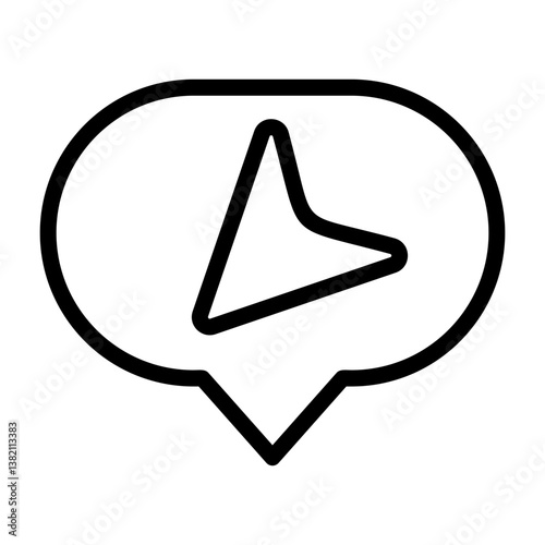 Incoming Message Outline Icon