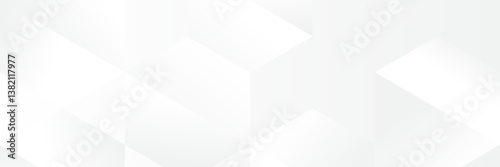 Abstract white Geometric banner design background.
