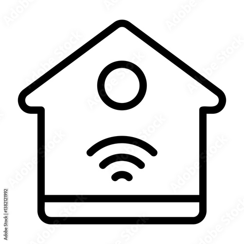 Smart Home Outline Style  Icon