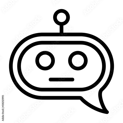 Chatbot Outline Style  Icon
