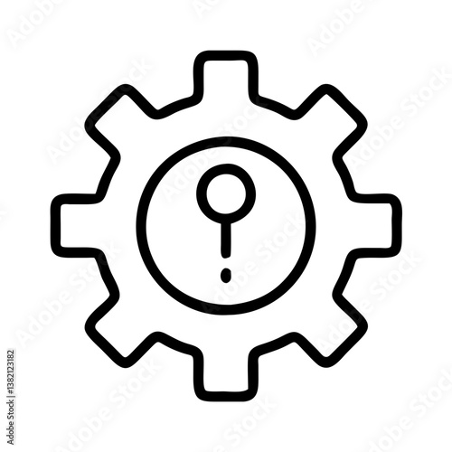 Troubleshooting help gear icon vector illustration for technical support and assistance concept design
