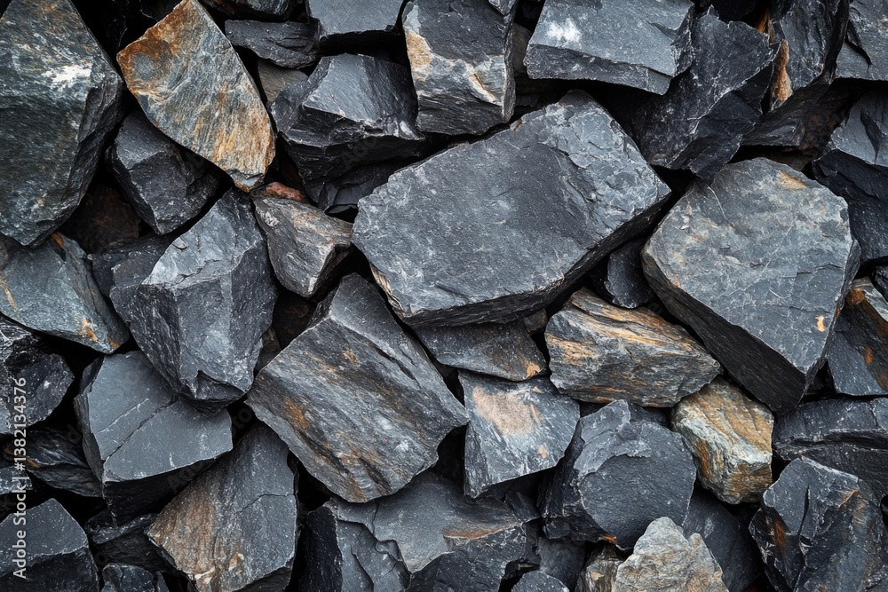 Closeup of uneven black coal pieces with rough surfaces and sharp angles Closeup of uneven black coal pieces with rough surfaces and sharp angles