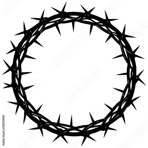 thorns on white background