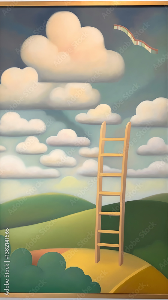 Whimsical Pastel Landscape Whimsical Pastel Landscape