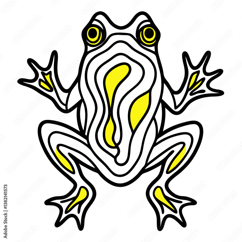 Obraz premium Frog on white background