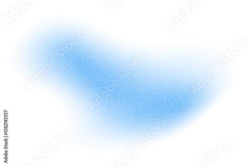 Obraz na płótnie Abstract gradient shape with noise, blue blurred grainy color gradation, vibrant design element. Figure with soft flow effect, isolated on white. Vector illustration. w salonie