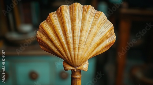 Carved seashell ornament