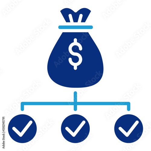 Budget Allocation  Icon Element For Design