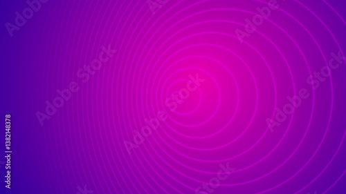 Animated purple and pink gradient background revealing expanding concentric circles waves ripples, creating dynamic visual movement for modern motion video design