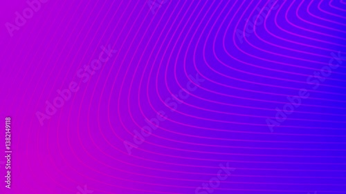 Flowing curved lines radiating and expanding on purple and blue gradient dynamic video backdrop for presentations, social media, template, wallpaper motion, animation and video projects