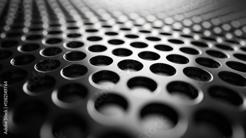 Metal grid pattern close-up
