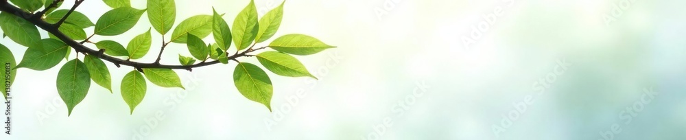 Leafy branches with mist isolated on white background, branch, foggy Leafy branches with mist isolated on white background, branch, foggy