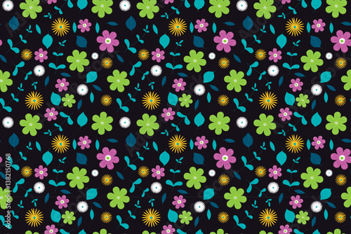 florals pattern. hand drawn florals vector background.