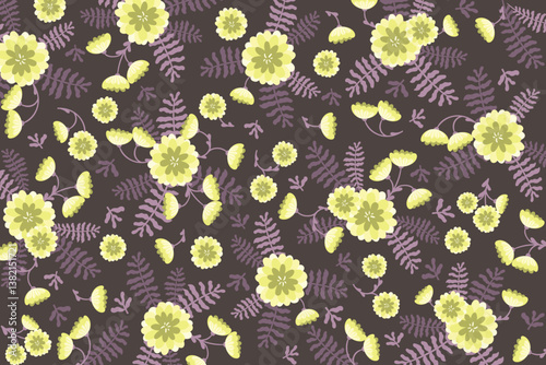 florals pattern. hand drawn florals vector background.