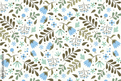 florals pattern. hand drawn florals vector background.
