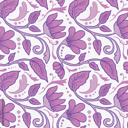 florals pattern. hand drawn florals vector background.