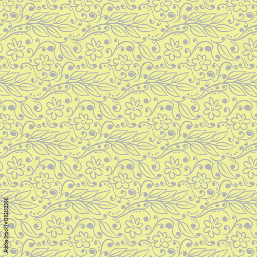 florals pattern. hand drawn florals vector background.