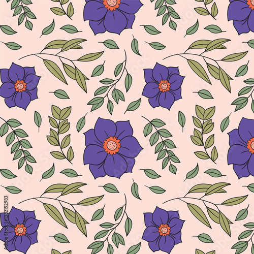 florals pattern. hand drawn florals vector background.