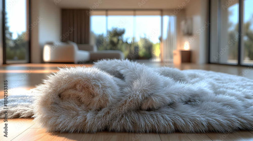 Soft Fluffy Rug 3D Render Soft Fluffy Rug 3D Render