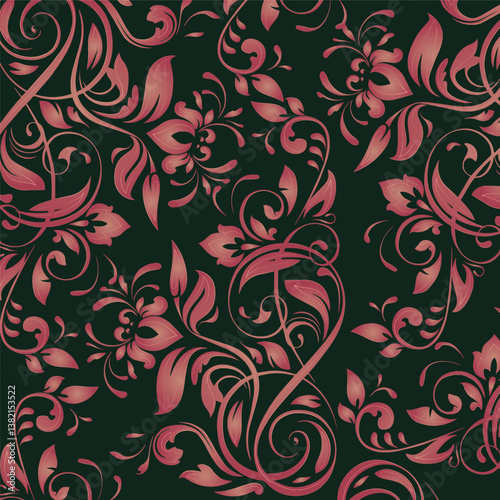 florals pattern. hand drawn florals vector background.
