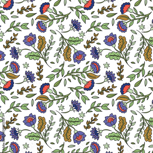 florals pattern. hand drawn florals vector background.