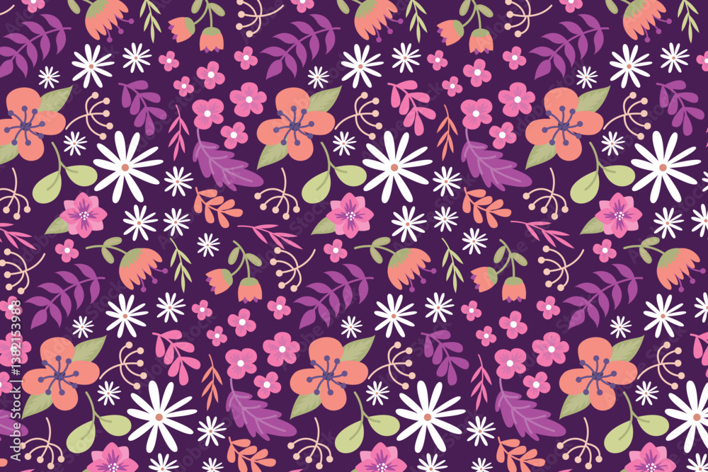 florals pattern. hand drawn florals vector background. florals pattern. hand drawn florals vector background.