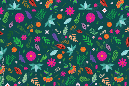 florals pattern. hand drawn florals vector background.