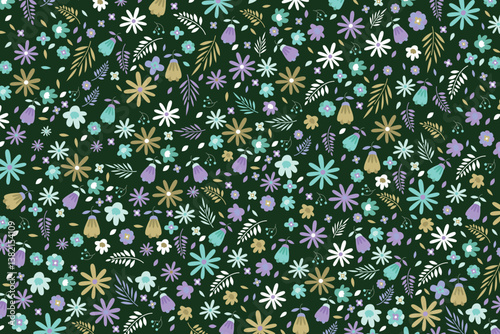 florals pattern. hand drawn florals vector background.