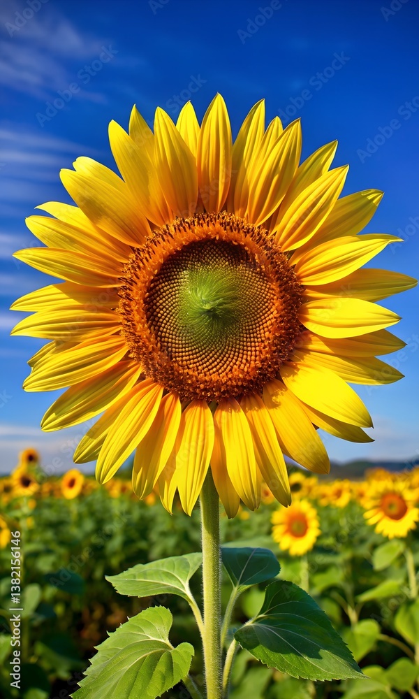 Fototapeta premium sunflower field in the summer