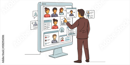 An employee management system streamlines workforce operations, encompassing attendance tracking, candidate analysis, and customer relationship management (CRM). Designed for efficiency