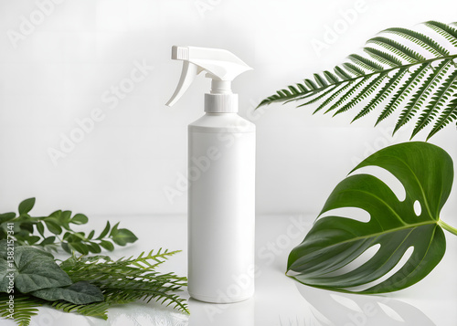 White Cosmetic Trigger Sprayer Bottle Mockup