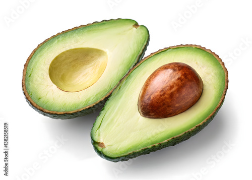 Ripe Avocado Halves with Seed